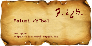 Falusi Ábel névjegykártya