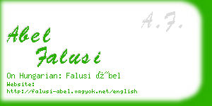 abel falusi business card